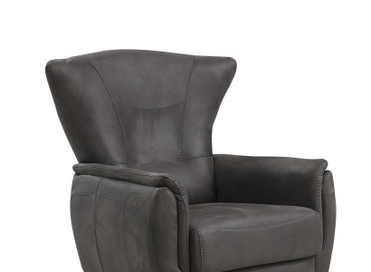 Sillón moderno de lujo para sala de estar en gris, muebles tapizados de diseño.